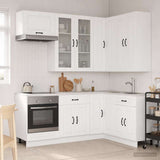 vidaXL Keukenblok KALMAR 8 pcs Wit Bewerkt hout