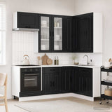 vidaXL Keukenblok KALMAR 8 pcs Wit Bewerkt hout