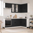 vidaXL Keukenblok LUCCA 8 pcs Wit Bewerkt hout
