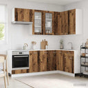 vidaXL Keuken Eenheid LYON 8 pcs Wit Bewerkt hout