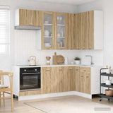 vidaXL Keuken Eenheid LYON 8 pcs Wit Bewerkt hout