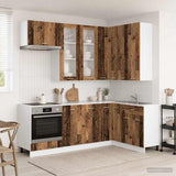 vidaXL Keuken Eenheid LYON 8 pcs Wit Bewerkt hout