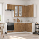 vidaXL Keuken Eenheid LYON 8 pcs Wit Bewerkt hout