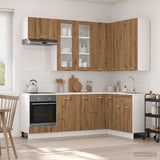 vidaXL Keuken Eenheid LYON 8 pcs Wit Bewerkt hout