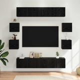 vidaXL 8-Piece TV Cabinet Set Engineered Wood White