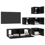 vidaXL 6-Piece TV Cabinet Set Engineered Wood White