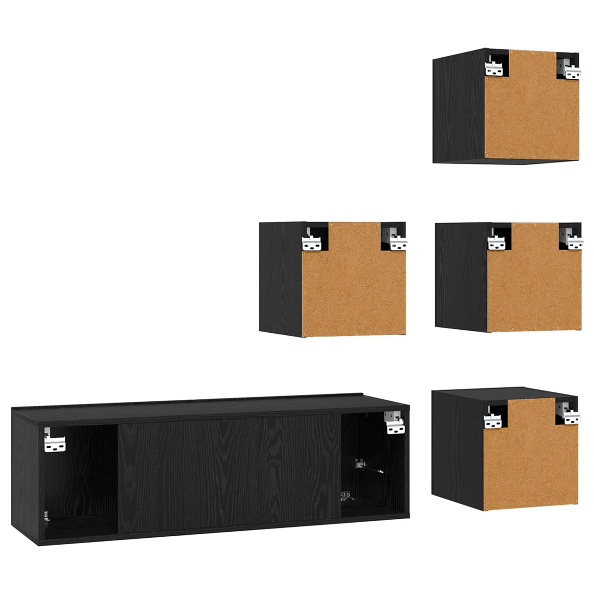 vidaXL 6-Piece TV Cabinet Set Engineered Wood White