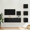 vidaXL 6-Piece TV Cabinet Set Engineered Wood White