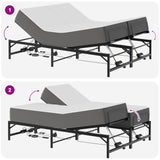vidaXL Electric Adjustable Bed Frame Black 120 x 190 cm Steel
