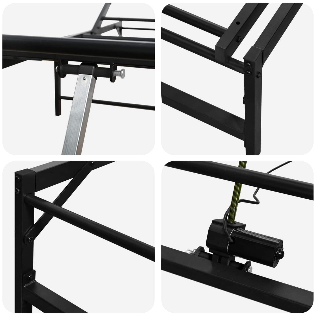 vidaXL Electric Adjustable Bed Frame Black 120 x 190 cm Steel