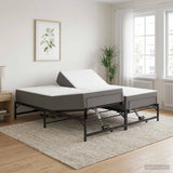 vidaXL Electric Adjustable Bed Frame Black 120 x 190 cm Steel