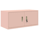 vidaXL Opbergkast 2 st Zwart 90 x 40 x 130 cm Staal Vergrendelbaar