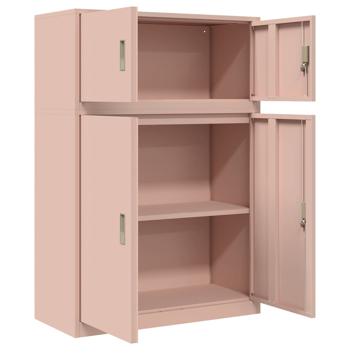 vidaXL Opbergkast 2 st Zwart 90 x 40 x 130 cm Staal Vergrendelbaar