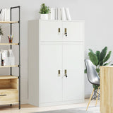 vidaXL Opbergkast 2 st Zwart 90 x 40 x 130 cm Staal Vergrendelbaar