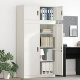 vidaXL Opbergkast 2 st Zwart 90 x 40 x 130 cm Staal Vergrendelbaar