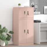 vidaXL Opbergkast 2 st Zwart 90 x 40 x 130 cm Staal Vergrendelbaar