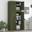 vidaXL Storage Cabinet 2 pcs Pink 90 x 40 x 160 cm Steel Lockable