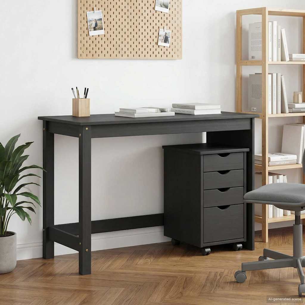 vidaXL Bureau kast set 2 st HoningBruin Massief grenenhout