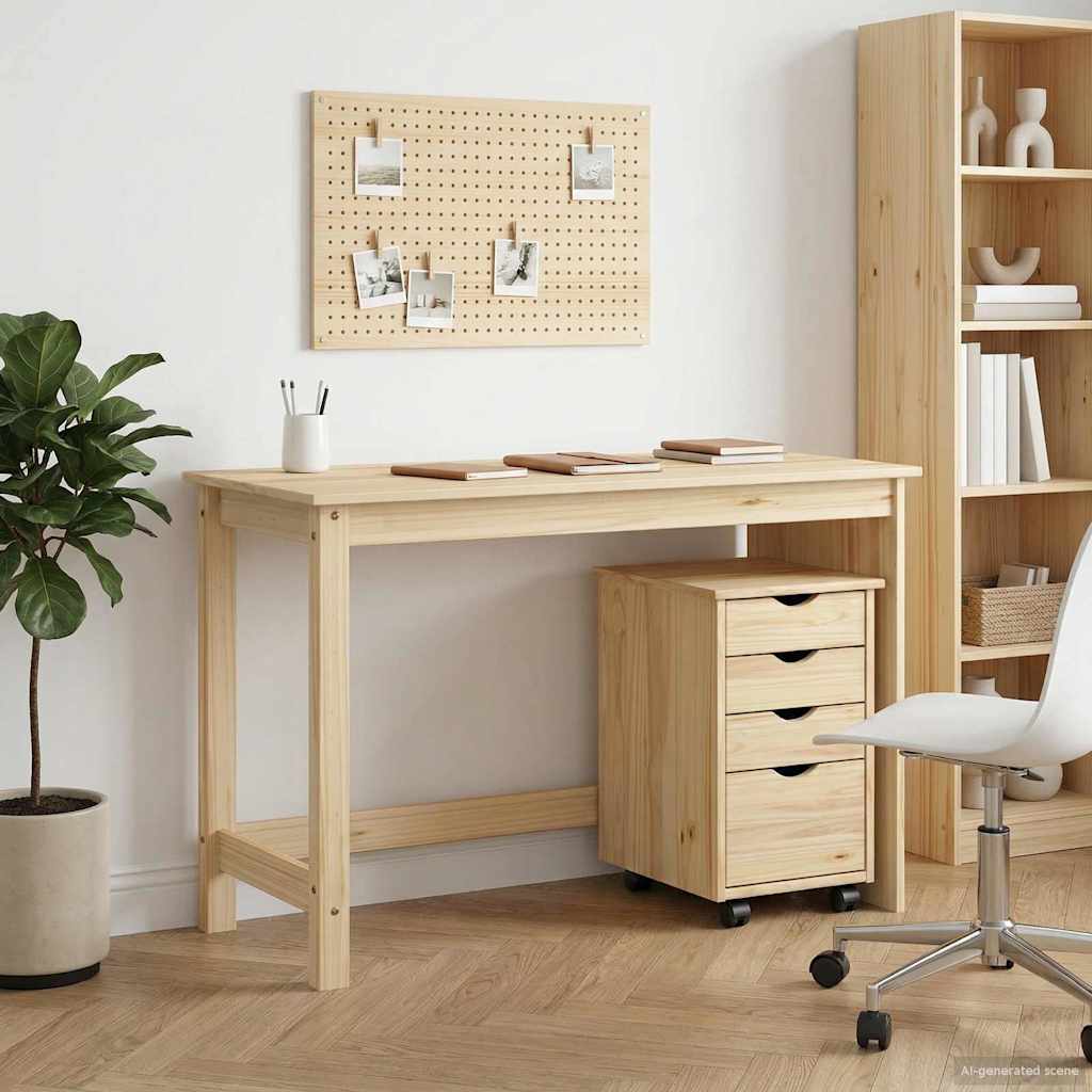 vidaXL Bureau kast set 2 st HoningBruin Massief grenenhout
