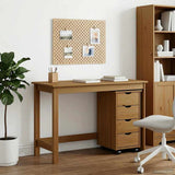 vidaXL Bureau kast set 2 st HoningBruin Massief grenenhout