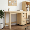 vidaXL Bureau kast set 2 st HoningBruin Massief grenenhout