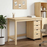 vidaXL Bureau kast set 2 st HoningBruin Massief grenenhout