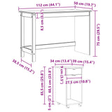 vidaXL Desk cabinet set 2 pcs Honey Brown Solid pine wood