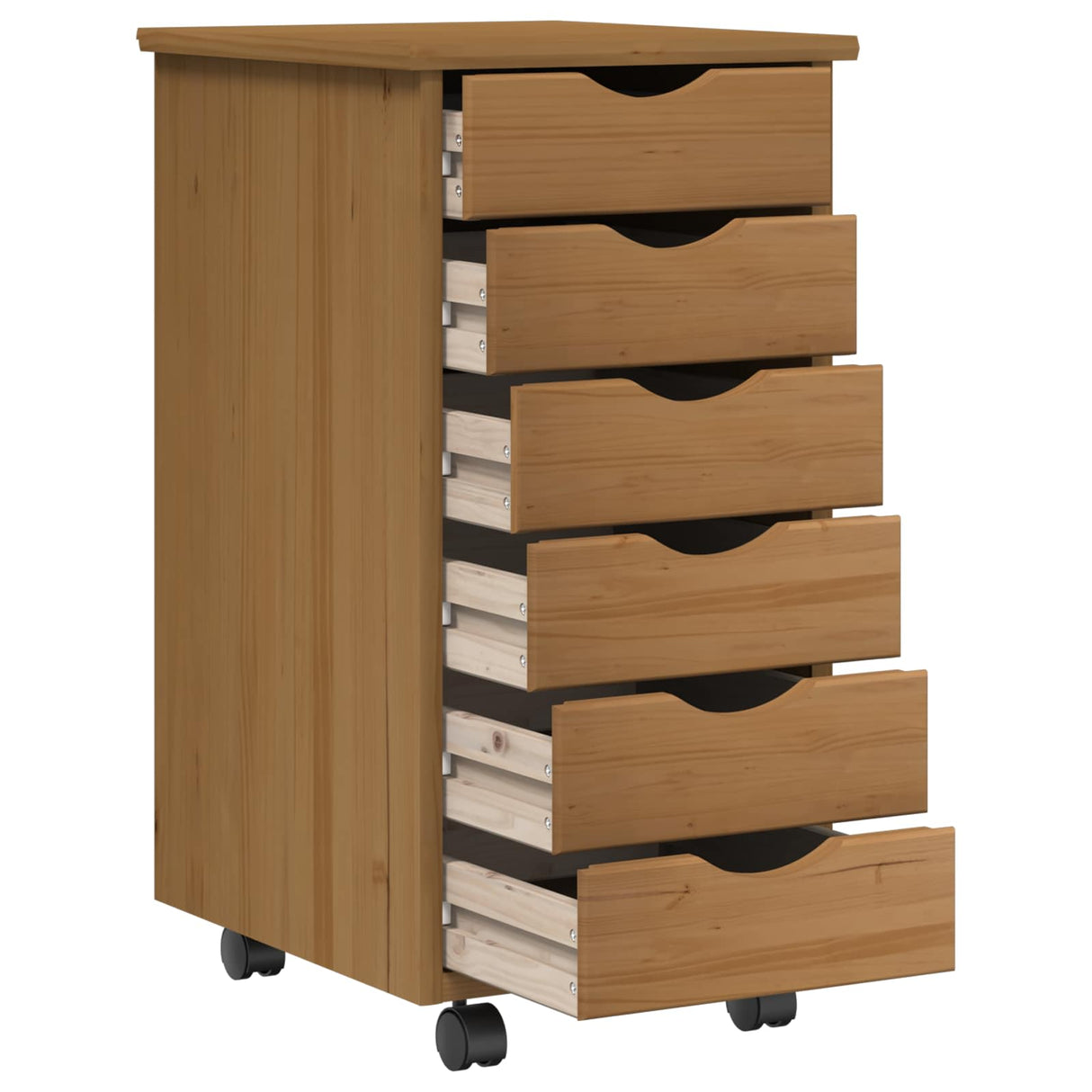 vidaXL Bureau en rolkast set MOSS 2 pcs HoningBruin