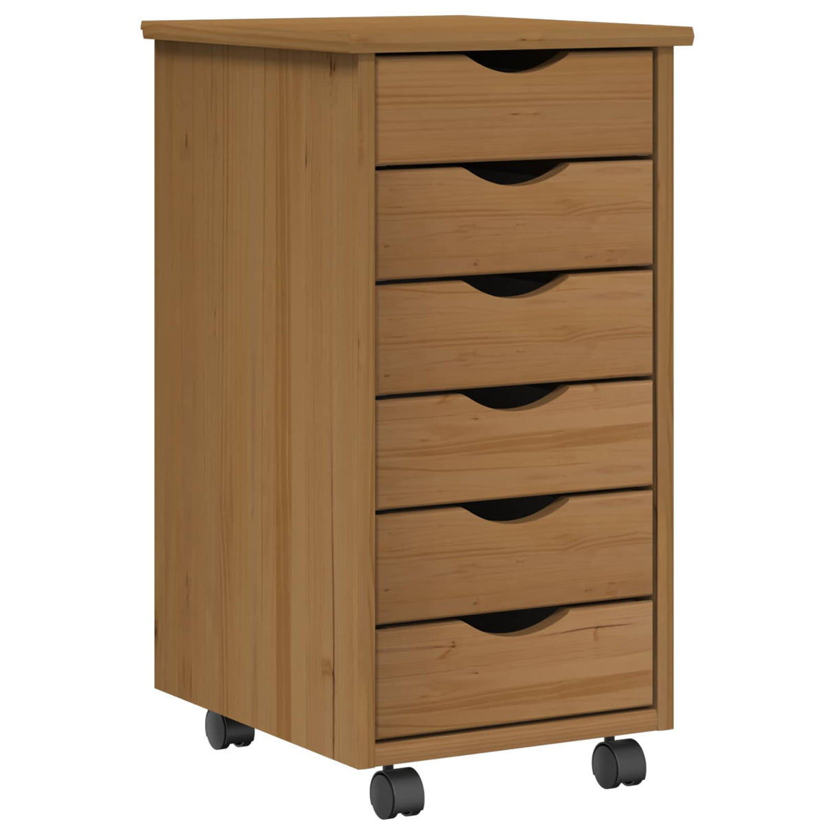 vidaXL Bureau en rolkast set MOSS 2 pcs HoningBruin