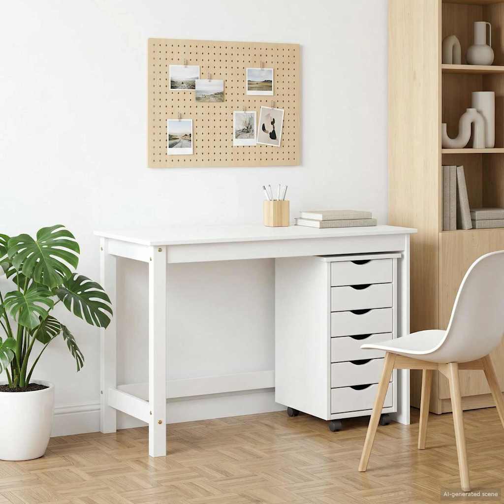 vidaXL Bureau en rolkast set MOSS 2 pcs HoningBruin