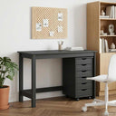 vidaXL Bureau en rolkast set MOSS 2 pcs HoningBruin