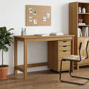 vidaXL Bureau en rolkast set MOSS 2 pcs HoningBruin