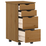 vidaXL Bureau en rolkast set MOSS 2 pcs HoningBruin