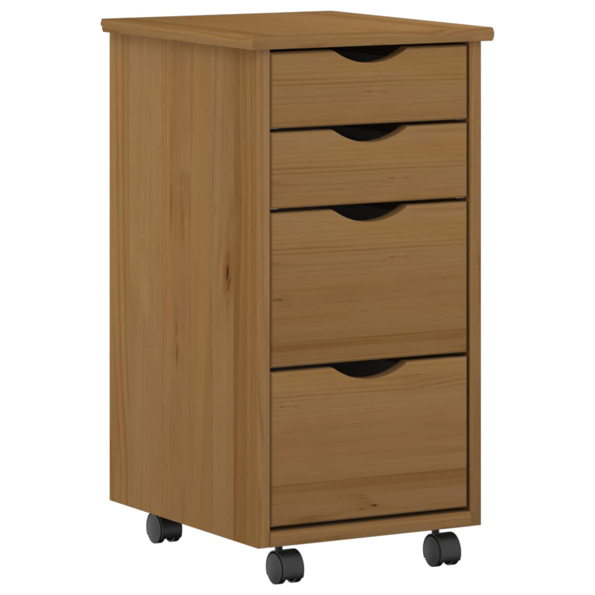 vidaXL Bureau en rolkast set MOSS 2 pcs HoningBruin