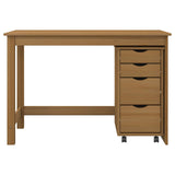 vidaXL Bureau en rolkast set MOSS 2 pcs HoningBruin