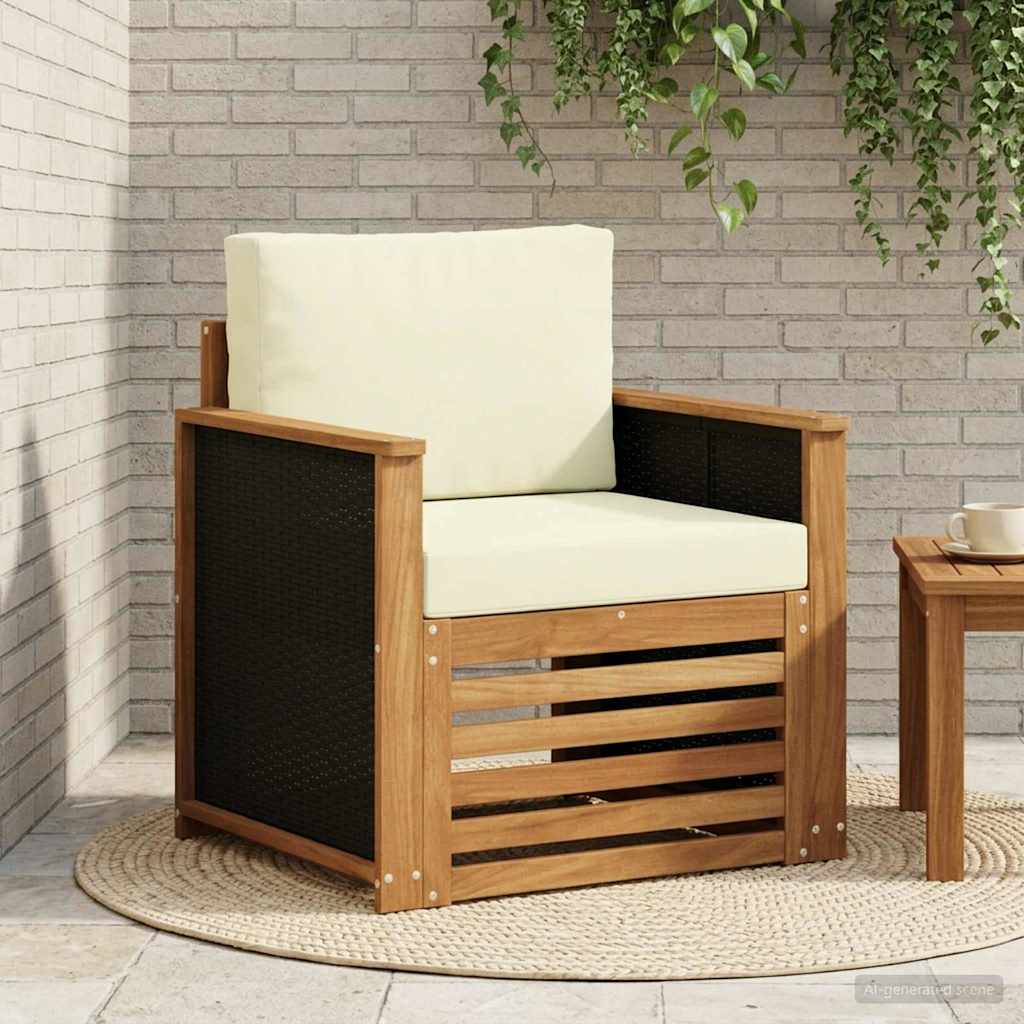 vidaXL Outdoor Sofa Solid Acacia Wood Natural
