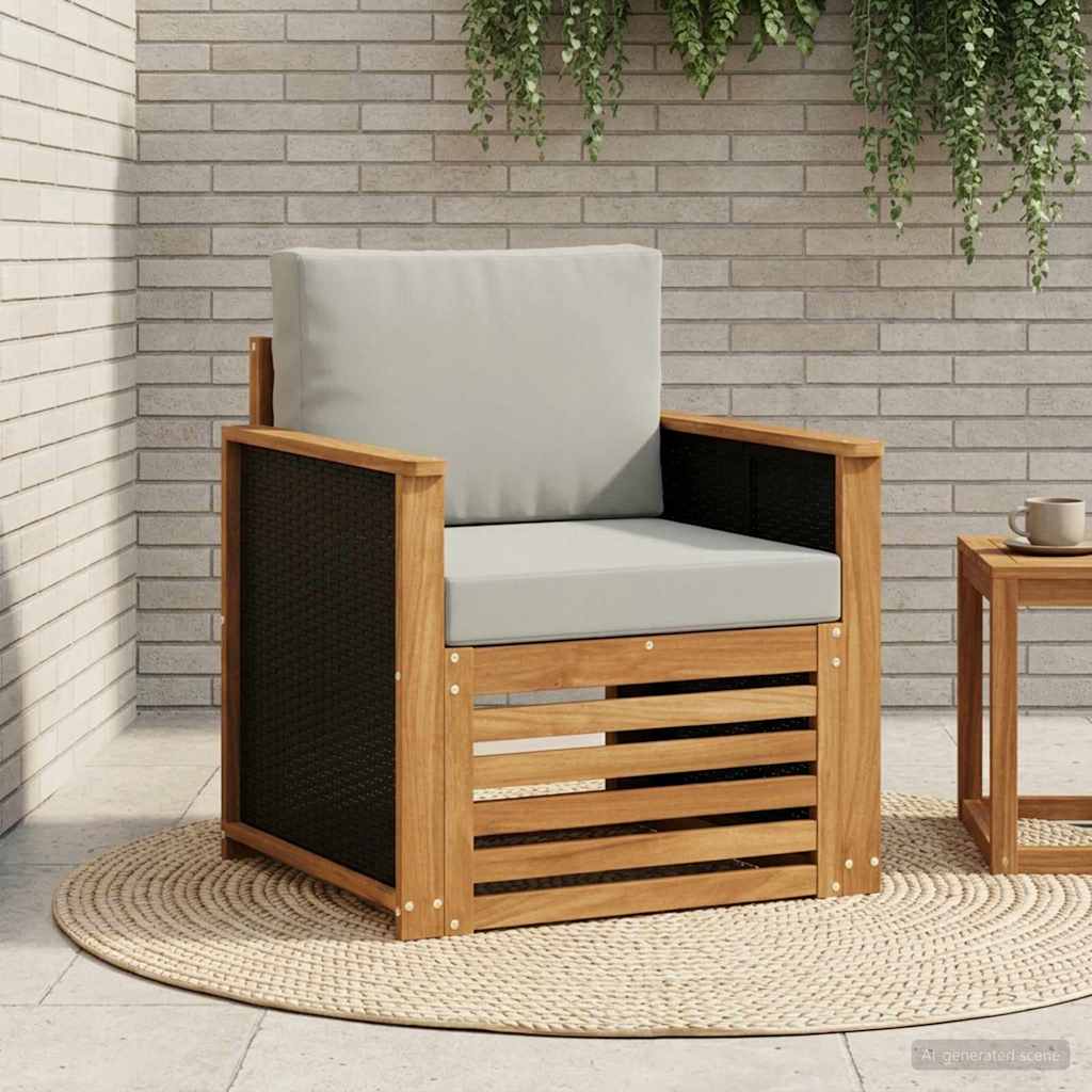vidaXL Outdoor Sofa Solid Acacia Wood Natural