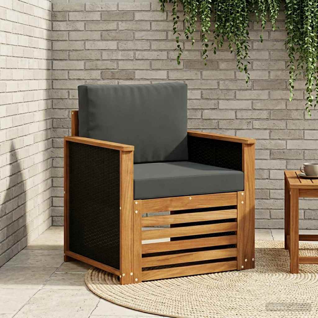 vidaXL Outdoor Sofa Solid Acacia Wood Natural
