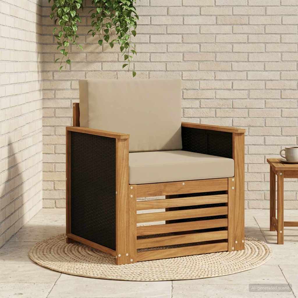 vidaXL Outdoor Sofa Solid Acacia Wood Natural