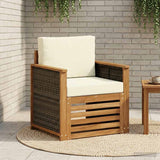 vidaXL Outdoor Sofa Solid Acacia Wood Natural