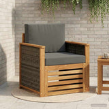 vidaXL Outdoor Sofa Solid Acacia Wood Natural