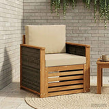 vidaXL Outdoor Sofa Solid Acacia Wood Natural