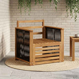 vidaXL Outdoor Sofa Solid Acacia Wood Natural