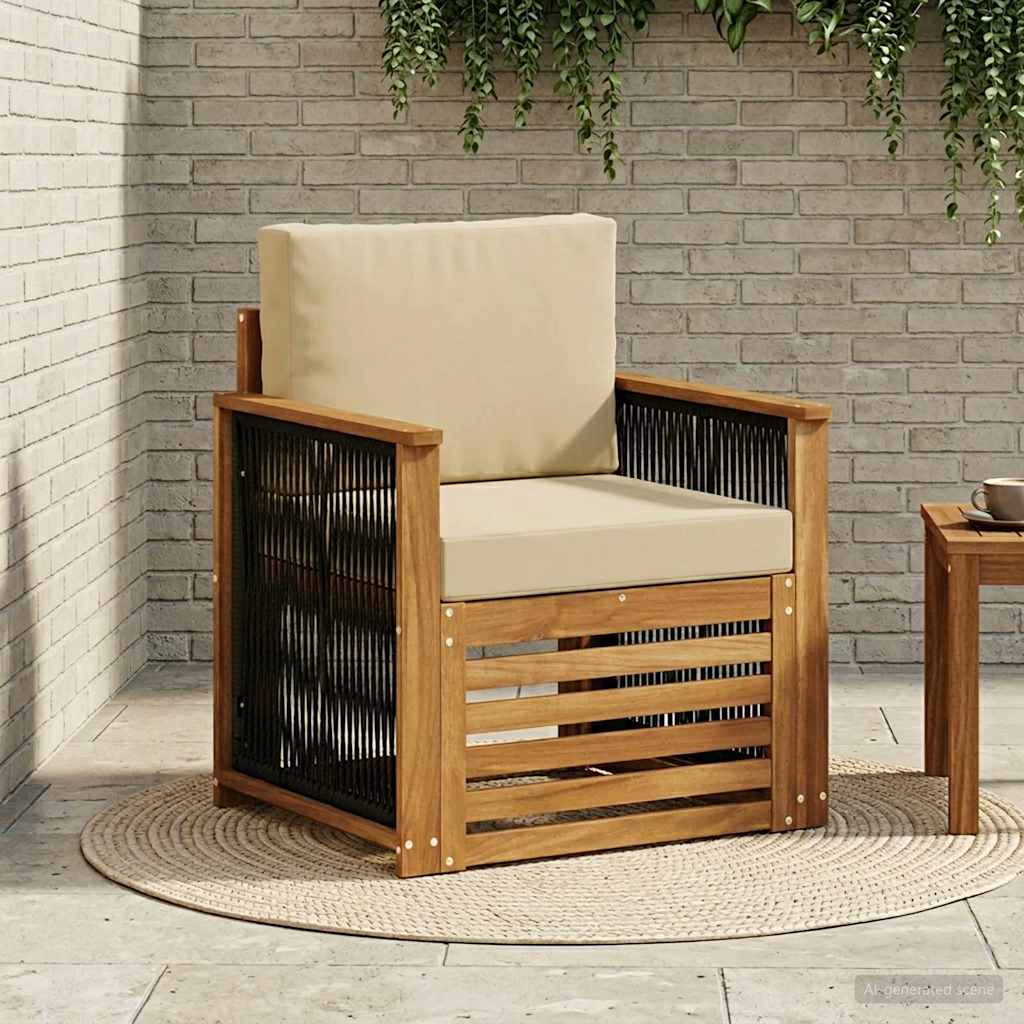 vidaXL Outdoor Sofa Solid Acacia Wood Natural