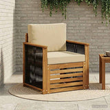 vidaXL Outdoor Sofa Solid Acacia Wood Natural