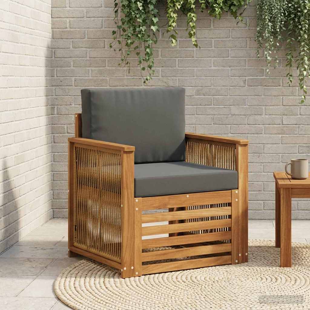 vidaXL Outdoor Sofa Solid Acacia Wood Natural