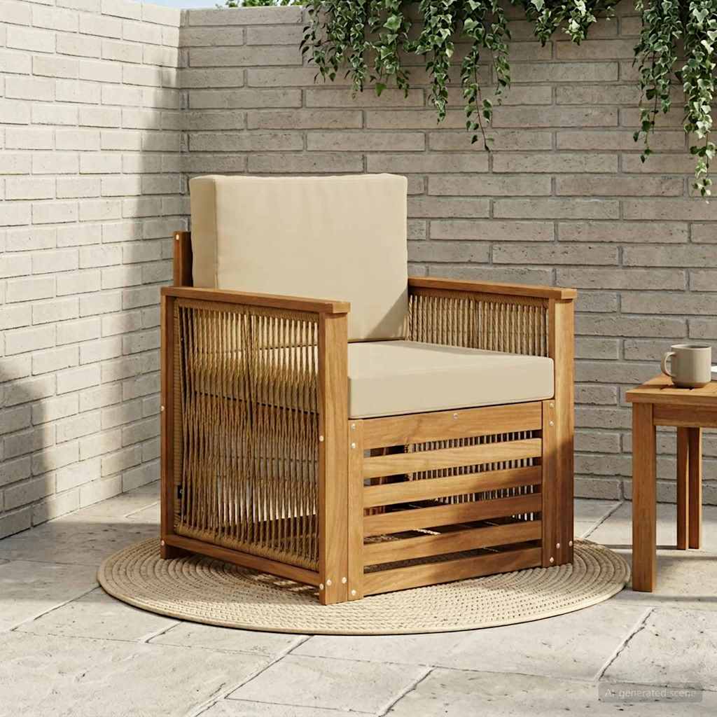 vidaXL Outdoor Sofa Solid Acacia Wood Natural
