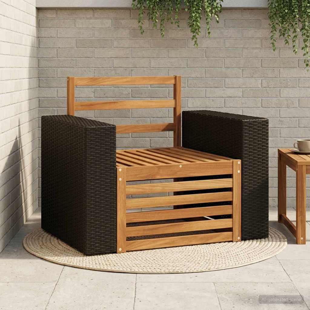vidaXL Outdoor Sofa Solid Acacia Wood Natural