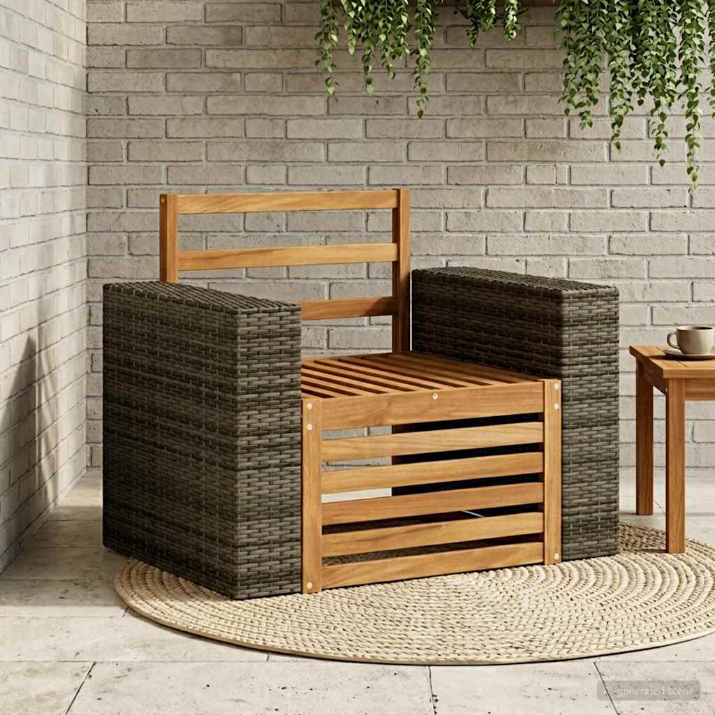 vidaXL Outdoor Sofa Solid Acacia Wood Natural