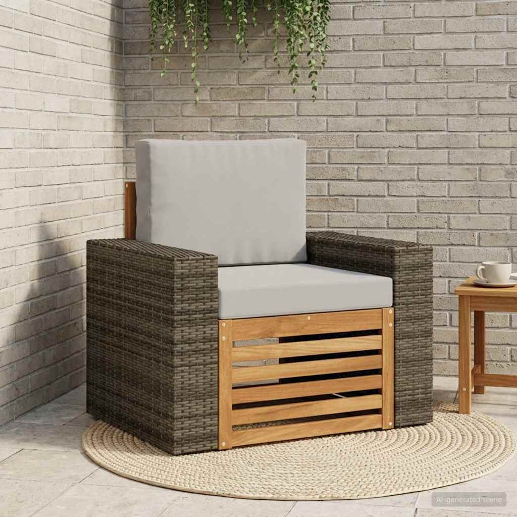 vidaXL Outdoor Sofa Solid Acacia Wood Natural